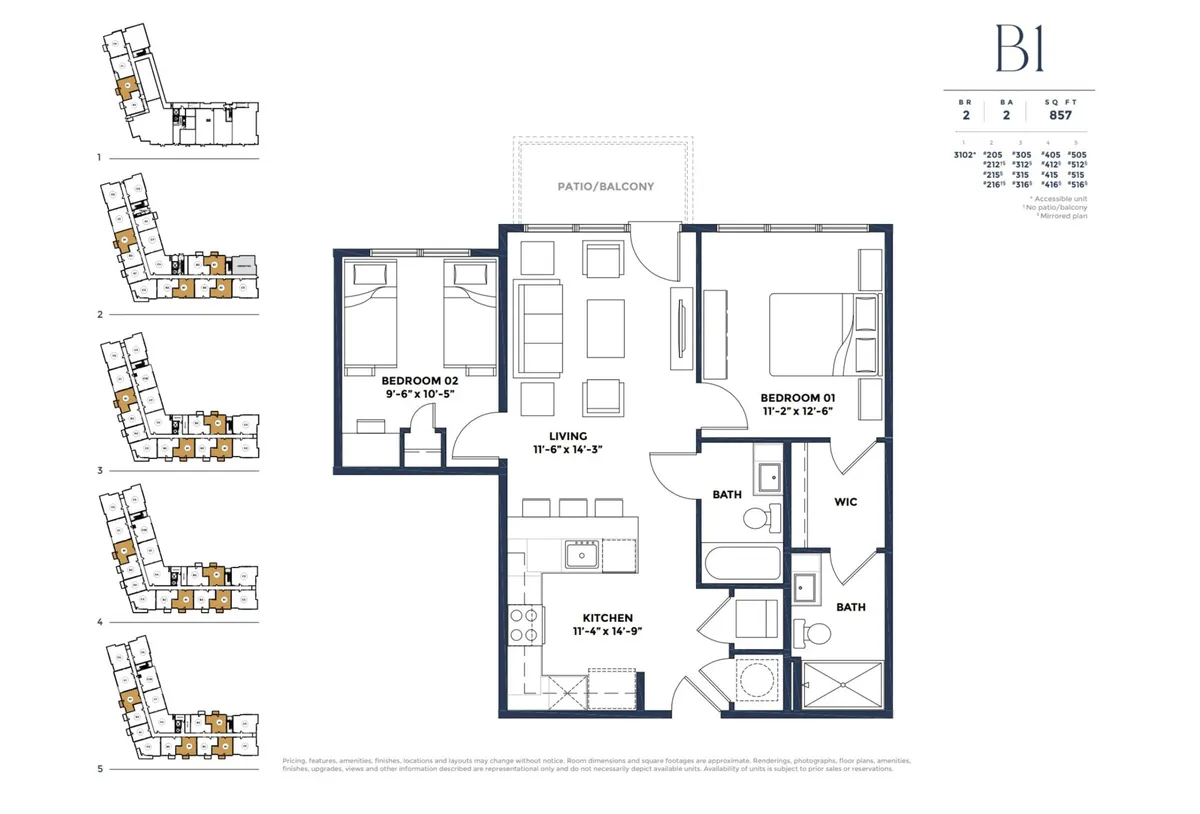 A wide-angle view showcasing the interconnected living area, kitchen, bedrooms, bathrooms, and an inviting patio/balcony. The layout highlights the seamless integration of indoor and outdoor spaces, with comfortable furnishings and modern amenities.